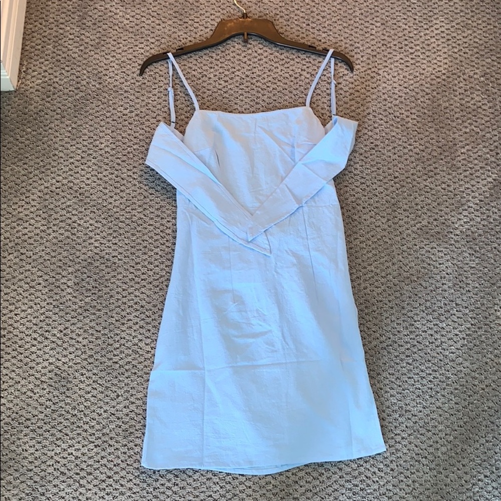 BRAND NEW/NEVER WORN denim colored mini dress